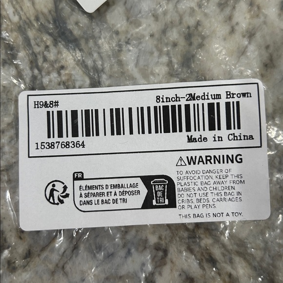 8 inch medium brown ponytail bun. Never used. Wrong color. - Picture 3 of 3